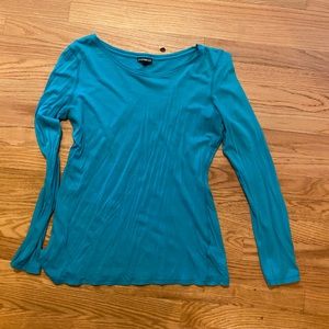 Large long sleeve teal shirt from Express
